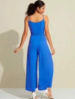 Hot Lace Up Strappy Pocket Sleeveless Jumpsuit Women Jumpsuits
