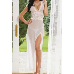 Sale Ladies Sexy Gauze Sexy Ladies Sexy Pajamas Sexy Underwear Long Dress Set Home Outfits Women Lingerie