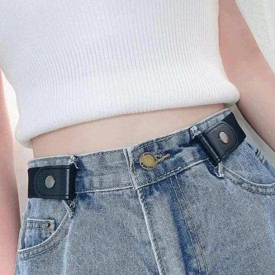 Best lazy belt unisex all-match elastic jeans seamless invisible belt Women Belt