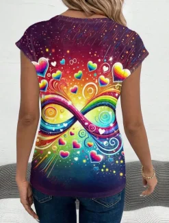 New LGBT Pride Parade Pride Raindow Women's Camisole Tank Top Ombre Graphic Stylish Casual Sleeveless V Neck Regular Tops Daily Print Summer Spring Women Tank Tops & Camis