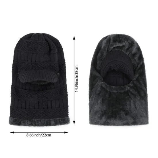 Men's Balaclava Beanie Hat Thermal Warm Windproof Breathable Fleece Hat Winter Snowboard for Skiing Snowboarding Winter Sports Women Hats