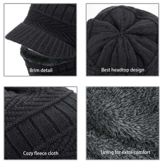 Men's Balaclava Beanie Hat Thermal Warm Windproof Breathable Fleece Hat Winter Snowboard for Skiing Snowboarding Winter Sports Women Hats
