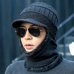 Men's Balaclava Beanie Hat Thermal Warm Windproof Breathable Fleece Hat Winter Snowboard for Skiing Snowboarding Winter Sports Women Hats