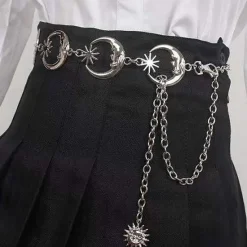 Clearance Men's Women's Chain Belt Metal Chain Buckle Free Embossed Casual Classic Party Daily Women Belt