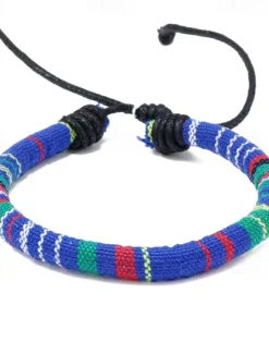 Hot Men's Women's Loom Bracelet Plaited Wrap Candy Fashion Simple Polyamide Bracelet Jewelry Red / Blue / Rainbow For Daily Holiday Festival Women Trendy Jewelry