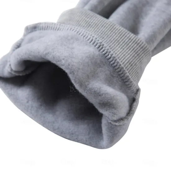 Hot Men's Women's Tracksuit Sweatsuit Casual Fall Long Sleeve Velvet Thermal Warm Soft Fitness Running Jogging Sportswear Activewear Solid Colored Dark Grey Black White Women Two Piece Sets