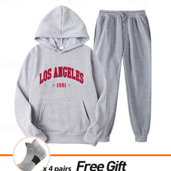 Hot Men's Women's Tracksuit Sweatsuit Casual Fall Long Sleeve Velvet Thermal Warm Soft Fitness Running Jogging Sportswear Activewear Solid Colored Dark Grey Black White Women Two Piece Sets