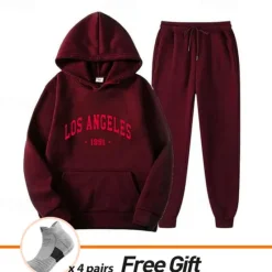 Hot Men's Women's Tracksuit Sweatsuit Casual Fall Long Sleeve Velvet Thermal Warm Soft Fitness Running Jogging Sportswear Activewear Solid Colored Dark Grey Black White Women Two Piece Sets