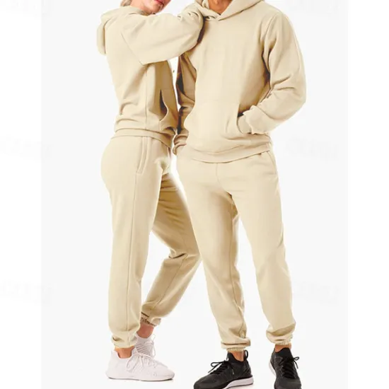 Hot Men's Women's Tracksuit Sweatsuit Casual Fall Long Sleeve Velvet Thermal Warm Soft Fitness Running Jogging Sportswear Activewear Solid Colored Dark Grey Black White Women Two Piece Sets