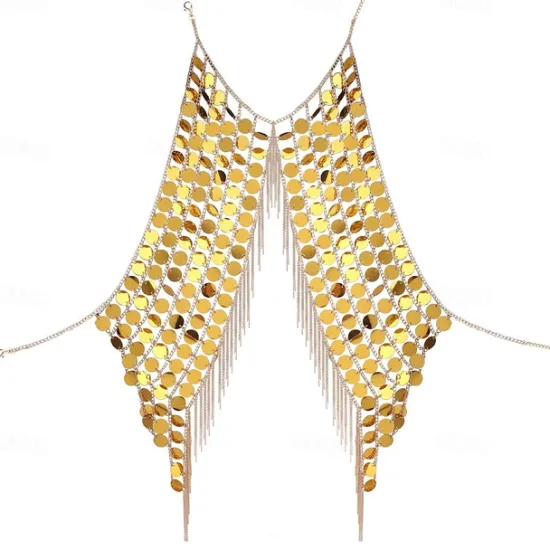 Outlet Metallic Fashion Women's Body Jewelry For Bikini Alloy Silver Gold Women Trendy Jewelry