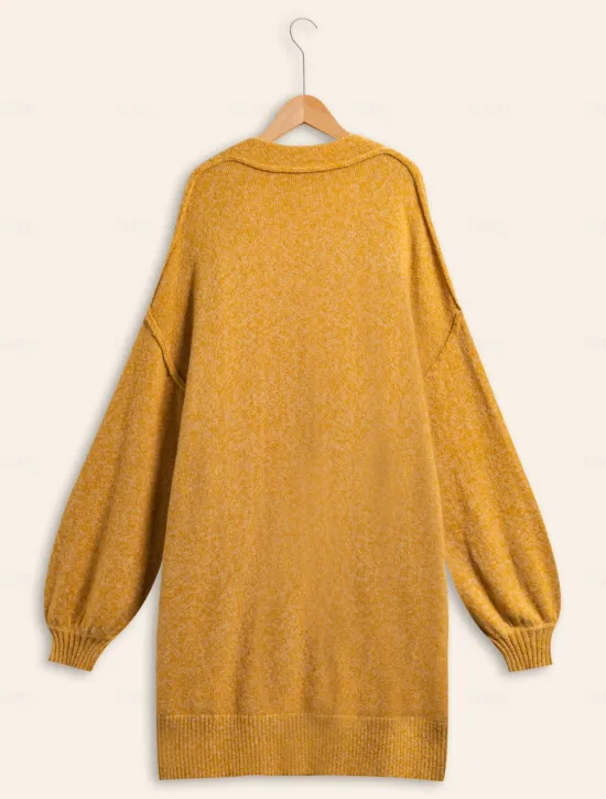 Online Mohair Bishop Sleeve Casual Daily Knit Cardigan Women Cardigans & Outerwears