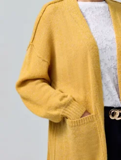 Online Mohair Bishop Sleeve Casual Daily Knit Cardigan Women Cardigans & Outerwears