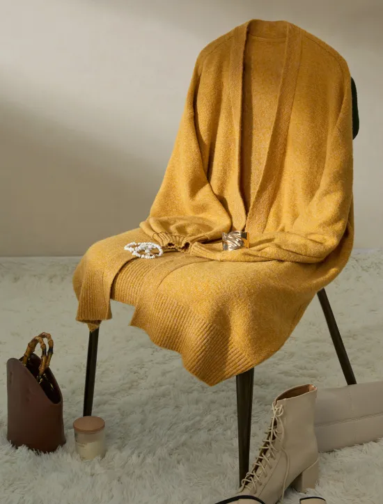 Online Mohair Bishop Sleeve Casual Daily Knit Cardigan Women Cardigans & Outerwears