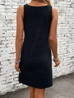 Discount Mother's Day Women's Mini Dress A Line Dress Summer Dress Off The Shoulder Dress Casual Semi Formal Party Daily Holiday Loose Fit Graphic Letter Sleeveless U Neck Black Gray Summer Women Casual Dress