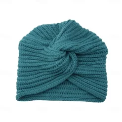 Sale Muslim Inner Hijab Caps Bohemia Turban Cross Wrap Head Indian Hat Knitting Hijab Bonnet Turbante Cap for Women Wear Women Hats