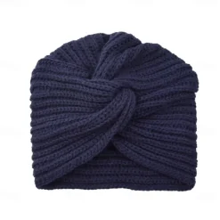 Sale Muslim Inner Hijab Caps Bohemia Turban Cross Wrap Head Indian Hat Knitting Hijab Bonnet Turbante Cap for Women Wear Women Hats