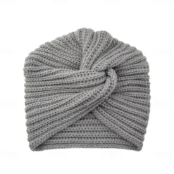 Sale Muslim Inner Hijab Caps Bohemia Turban Cross Wrap Head Indian Hat Knitting Hijab Bonnet Turbante Cap for Women Wear Women Hats