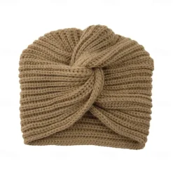 Sale Muslim Inner Hijab Caps Bohemia Turban Cross Wrap Head Indian Hat Knitting Hijab Bonnet Turbante Cap for Women Wear Women Hats