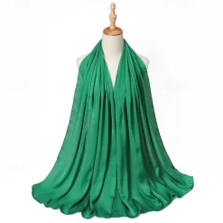 Hot Muslim Scarf Crinkled Shawl Women Abaya Solid Hijab Ramadan Hijabs For Woman Abayas Dress Turban Instant Scarf Women Scarves