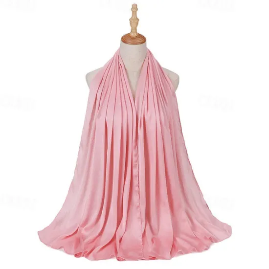 Hot Muslim Scarf Crinkled Shawl Women Abaya Solid Hijab Ramadan Hijabs For Woman Abayas Dress Turban Instant Scarf Women Scarves