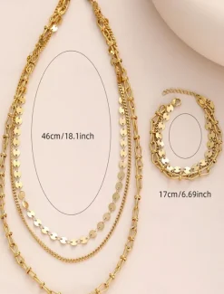 Best Necklace Chrome Gold Women's Elegant Fashion Layered Wedding irregular Necklace For Wedding Party Women Spring Accessories|Trendy Jewelry