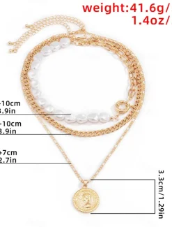 Outlet Necklace Chrome Women's Elegant Classic Necklace For Daily Women Accessories