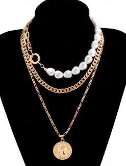 Outlet Necklace Chrome Women's Elegant Classic Necklace For Daily Women Accessories