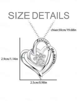 New Necklace Chrome Women's Fashion Cute Classic Heart Lovely Heart Shape Necklace For Daily Valentine's Day Women Spring Accessories