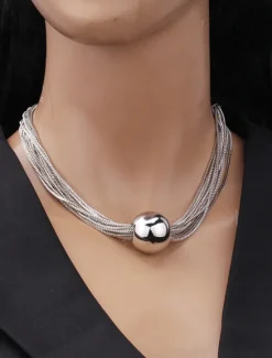 Necklace Chrome Women's Fashion Cute Classic Cool Heart Shape Necklace For Daily Women Accessories