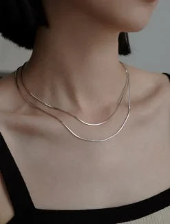 Necklace Chrome Women's Fashion Cute Classic Wedding Geometric Necklace For Daily Women Accessories