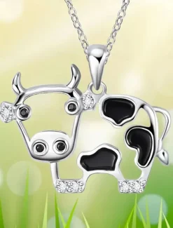 Online Necklace Chrome Women's Fashion Cute Classic Animal Lovely Geometric Necklace For Party Street Gift Women Trendy Jewelry
