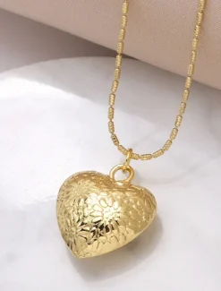 Sale Necklace Copper Women's Fashion Cute Classic Heart Lovely Heart Shape Necklace For Daily Valentine's Day Women Trendy Jewelry
