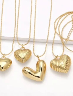 Sale Necklace Copper Women's Fashion Cute Classic Heart Lovely Heart Shape Necklace For Daily Valentine's Day Women Trendy Jewelry