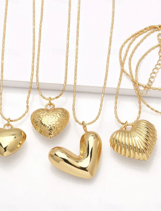 Sale Necklace Copper Women's Fashion Cute Classic Heart Lovely Heart Shape Necklace For Daily Valentine's Day Women Trendy Jewelry