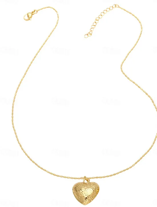Sale Necklace Copper Women's Fashion Cute Classic Heart Lovely Heart Shape Necklace For Daily Valentine's Day Women Trendy Jewelry