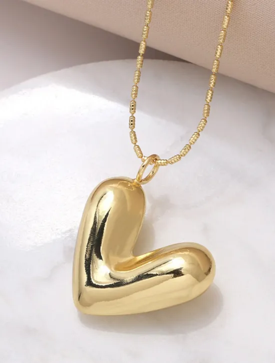 Sale Necklace Copper Women's Fashion Cute Classic Heart Lovely Heart Shape Necklace For Daily Valentine's Day Women Trendy Jewelry