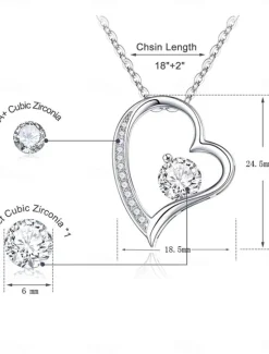 Sale Necklace Copper Women's Fashion Cute Classic Heart Lovely Heart Shape Necklace For Party Gift Daily Valentine's Day Women Trendy Jewelry|Spring Accessories