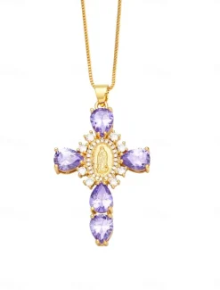 Sale Necklace Copper Women's Fashion Cute Classic Lovely Geometric Necklace For Daily Women Trendy Jewelry
