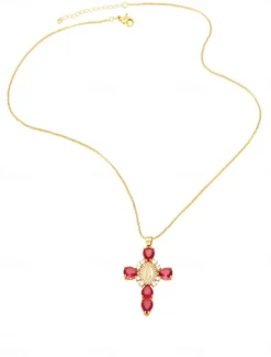 Sale Necklace Copper Women's Fashion Cute Classic Lovely Geometric Necklace For Daily Women Trendy Jewelry
