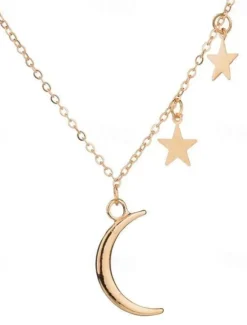 Sale Necklace For Women's Party Evening Gift Birthday Party Alloy Moon Star Women Trendy Jewelry