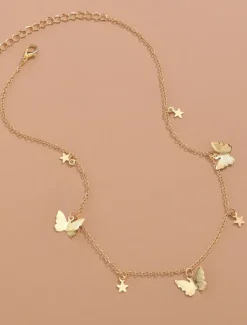Outlet Necklace For Women's Wedding Party Evening Gift Alloy Fancy Butterfly Women Trendy Jewelry|Spring Accessories