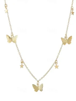 Outlet Necklace For Women's Wedding Party Evening Gift Alloy Fancy Butterfly Women Trendy Jewelry|Spring Accessories