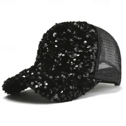 New New Shiny sequined Unisex Cotton Dad Hat Baseball Caps Snapback Fashion Sports Hats For Men Women Stree Hip Hop Cap Women Hats