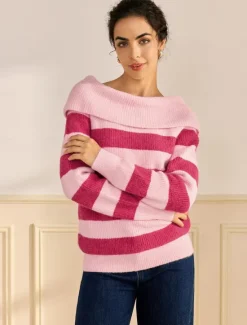 Outlet Off Shoulder Ribbed Knit Wool Blend Fall / Winter Causal Sweater Women Ugly Sweater