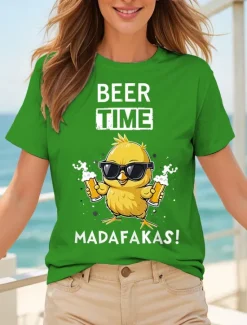 Discount Oktoberfest Women's T Shirt Graphic Animal Letter Vintage Stylish Classic Short Sleeve Crew Neck Round Neck Regular Tops Daily Weekend Print Black White Yellow Red Blue Summer Spring Women T-Shirts