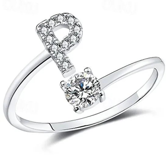 Hot 1PC Band Ring For Men's Women's Crystal White Alloy Classic Women Trendy Jewelry