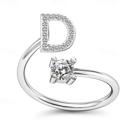 Hot 1PC Band Ring For Men's Women's Crystal White Alloy Classic Women Trendy Jewelry