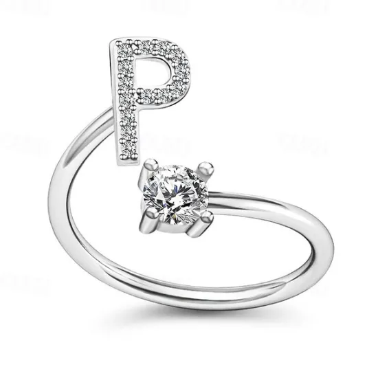 Hot 1PC Band Ring For Men's Women's Crystal White Alloy Classic Women Trendy Jewelry