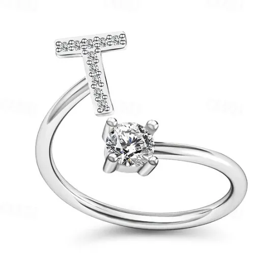 Hot 1PC Band Ring For Men's Women's Crystal White Alloy Classic Women Trendy Jewelry