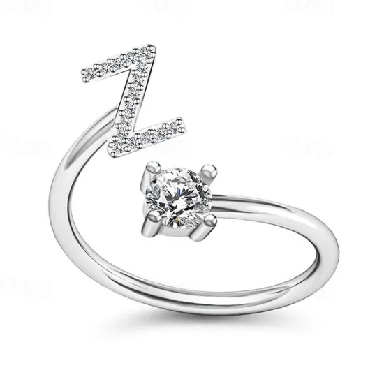 Hot 1PC Band Ring For Men's Women's Crystal White Alloy Classic Women Trendy Jewelry